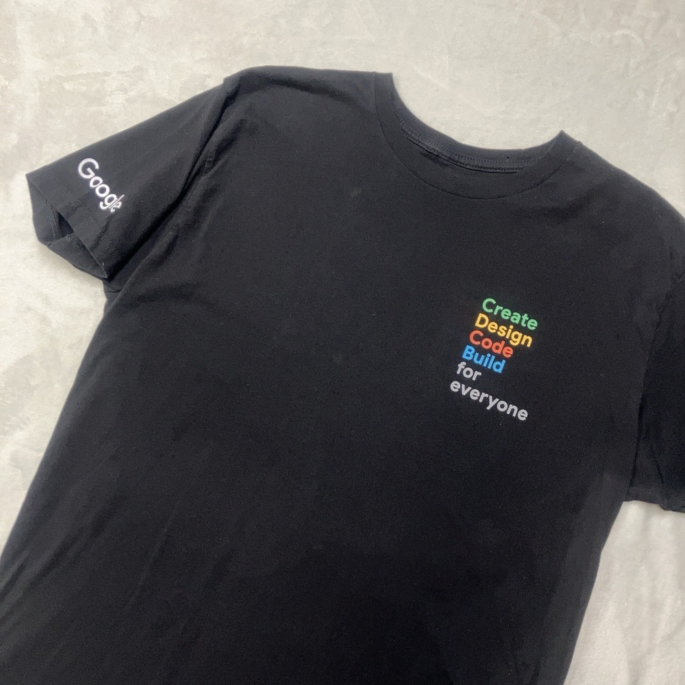 GOOGLE Logo T-Shirt Men's XL Create Design Code Build Employee Android Merch